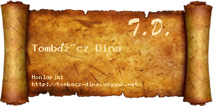 Tombácz Dina névjegykártya